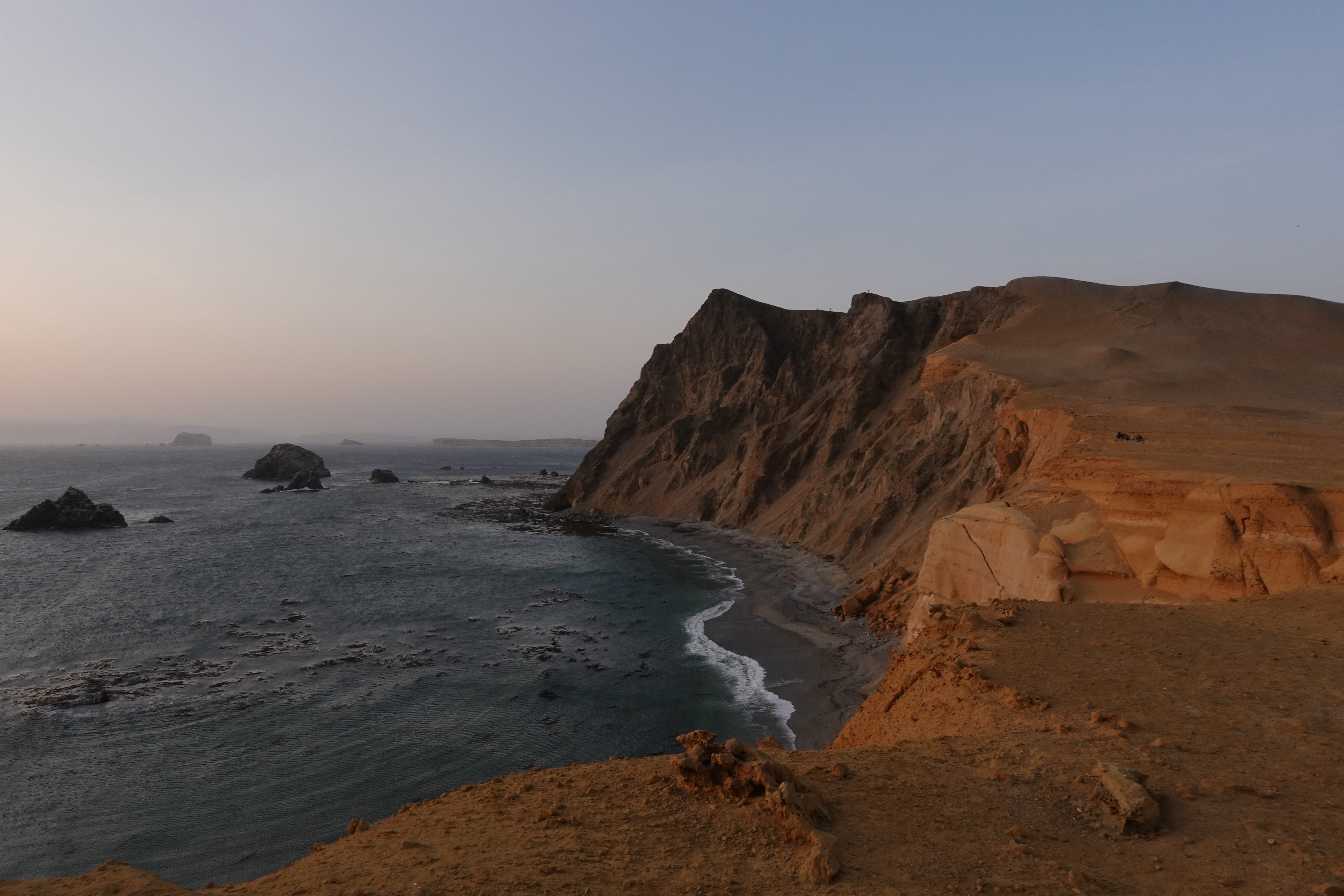 An image of Paracas National Reserve at sunset in Peru