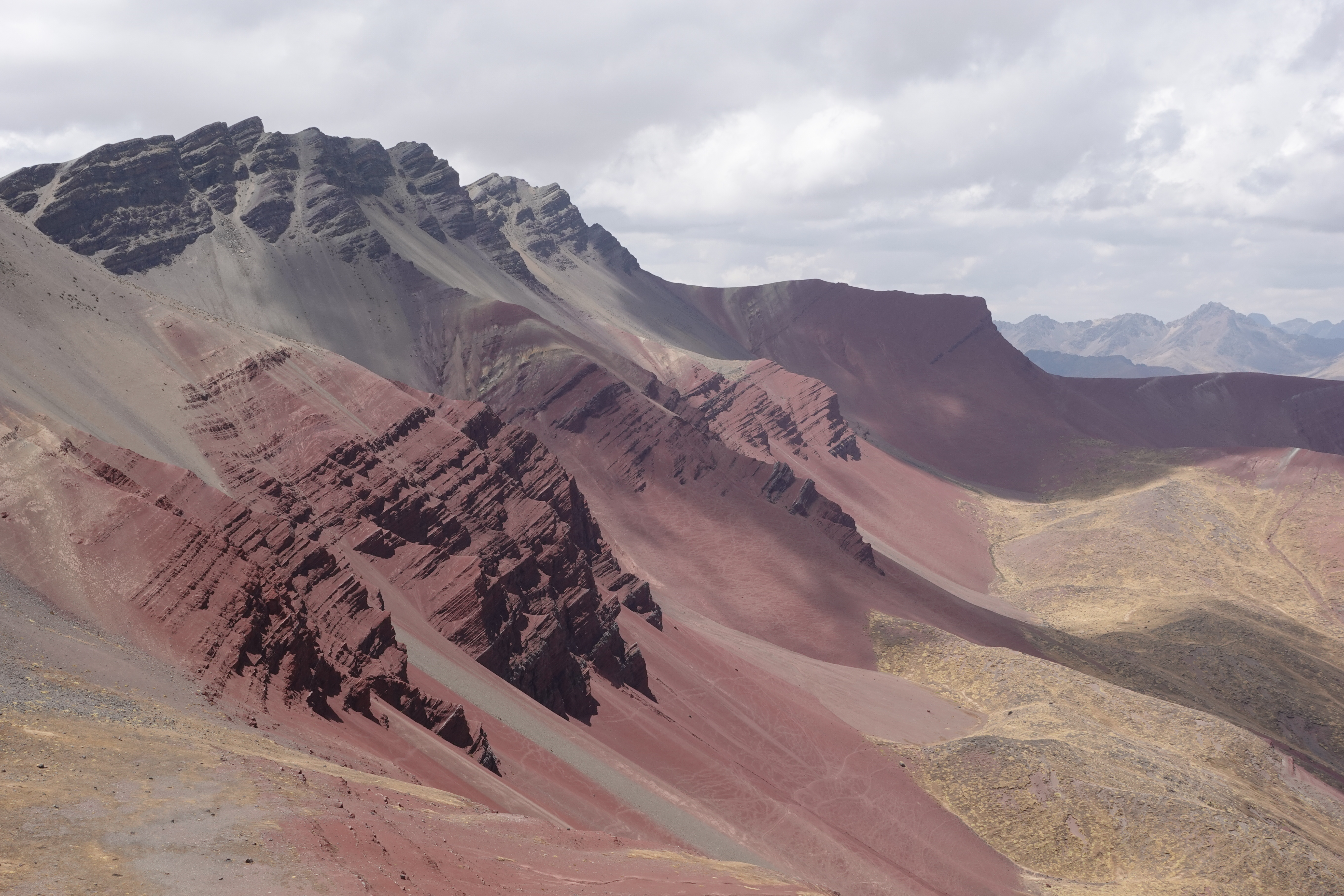 An image of the Red Valley near the Vinicunca Rainbow Mountain in Peru